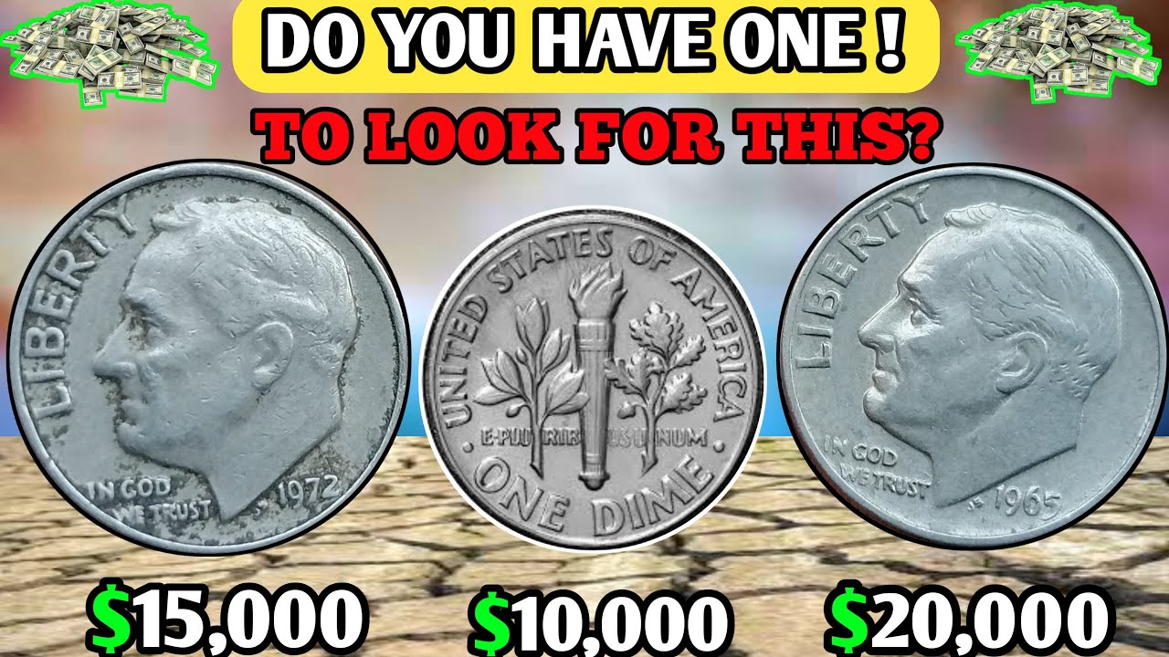 Top 2 Most Expensive & Ultra-Rare 1965 & 1972 Dime Coins Worth Big Money - $10,000 & $7,000!