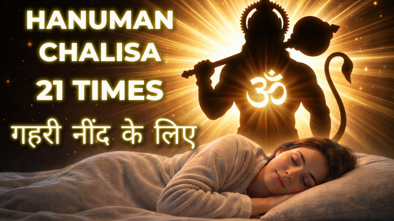 Hanuman Chalisa 21 Times | हनुमान चालीसा | Deep Sleep Mantra for Protection, Peace & Anxiety Relief