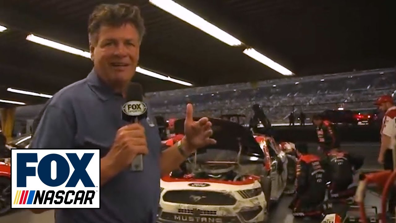 Michael Waltrip tours the garage after 'The Big One' | 2019 DAYTONA 500