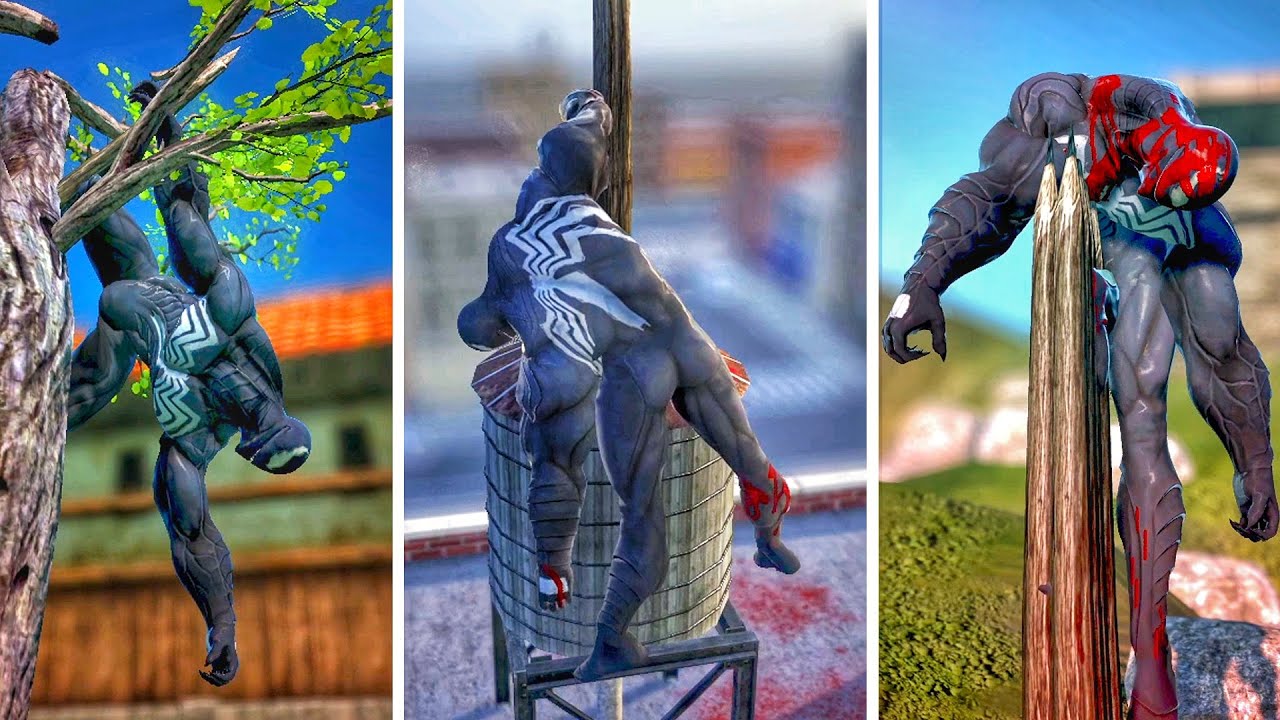 NPC Ragdoll Physics - Venom Epic Falling & Brutal Kills Compilation