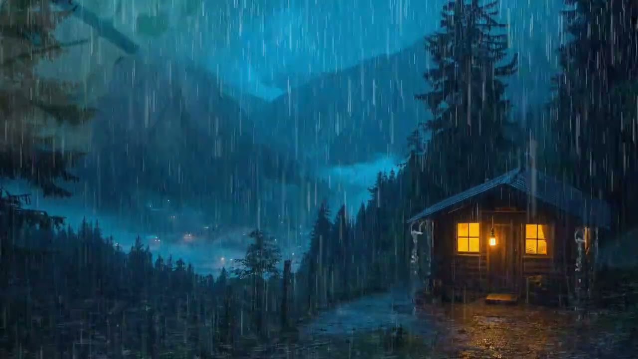 Heavy Rain on Window for Sleeping | Relaxing Rain ASMR Ambience and Thunder Sounds