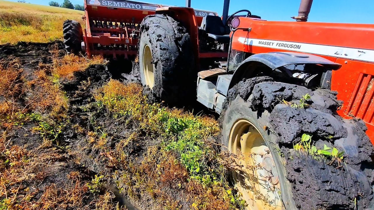 AGRICULTURA E DESAFIO EXTREMO NO INICIO DO PLANTIO DO ARROZ NO BARRO 🌾⚠️valmet 