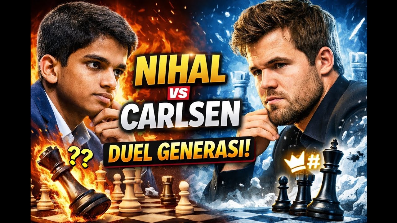 Pertarungan Sengit! Nihal vs Carlsen Berakhir Dramatis!