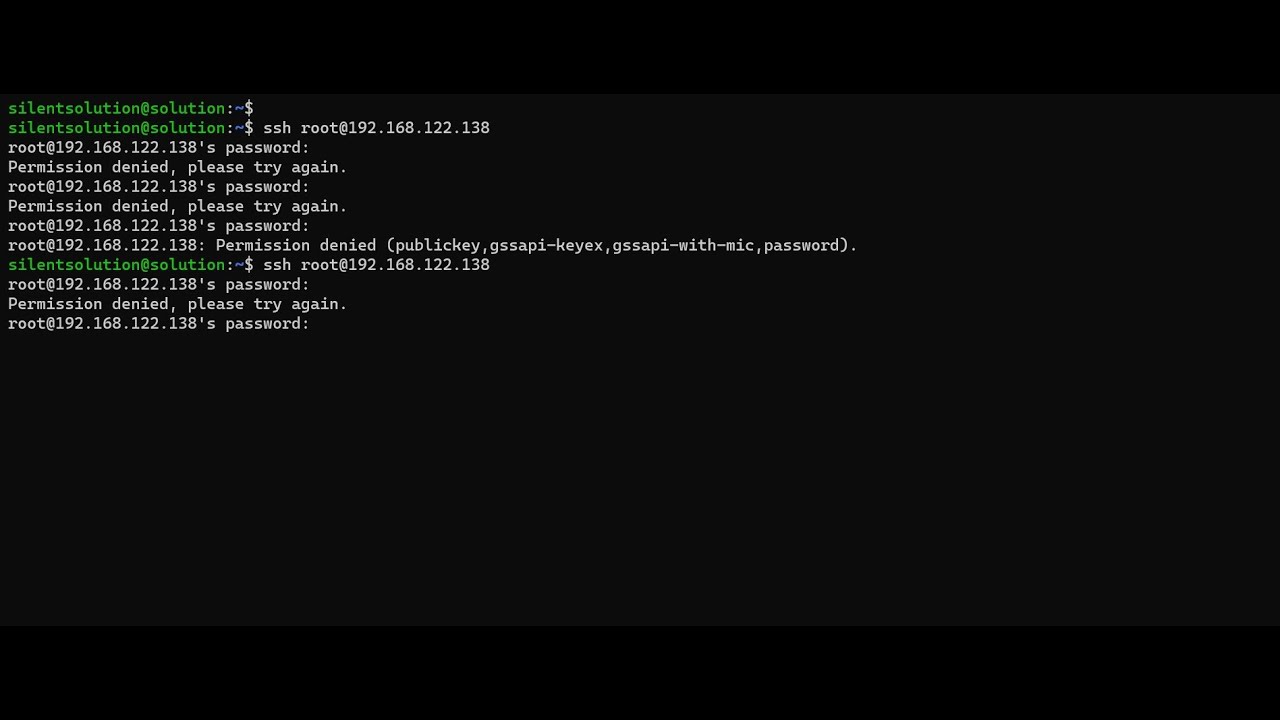 How to fix Permission denied please try again SSH Logging Linux Server