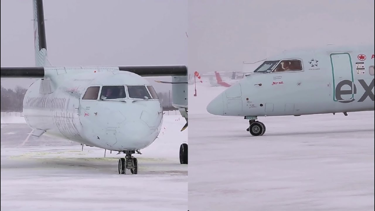 Snowy Air Canada DHC-8 Startup And Taxi