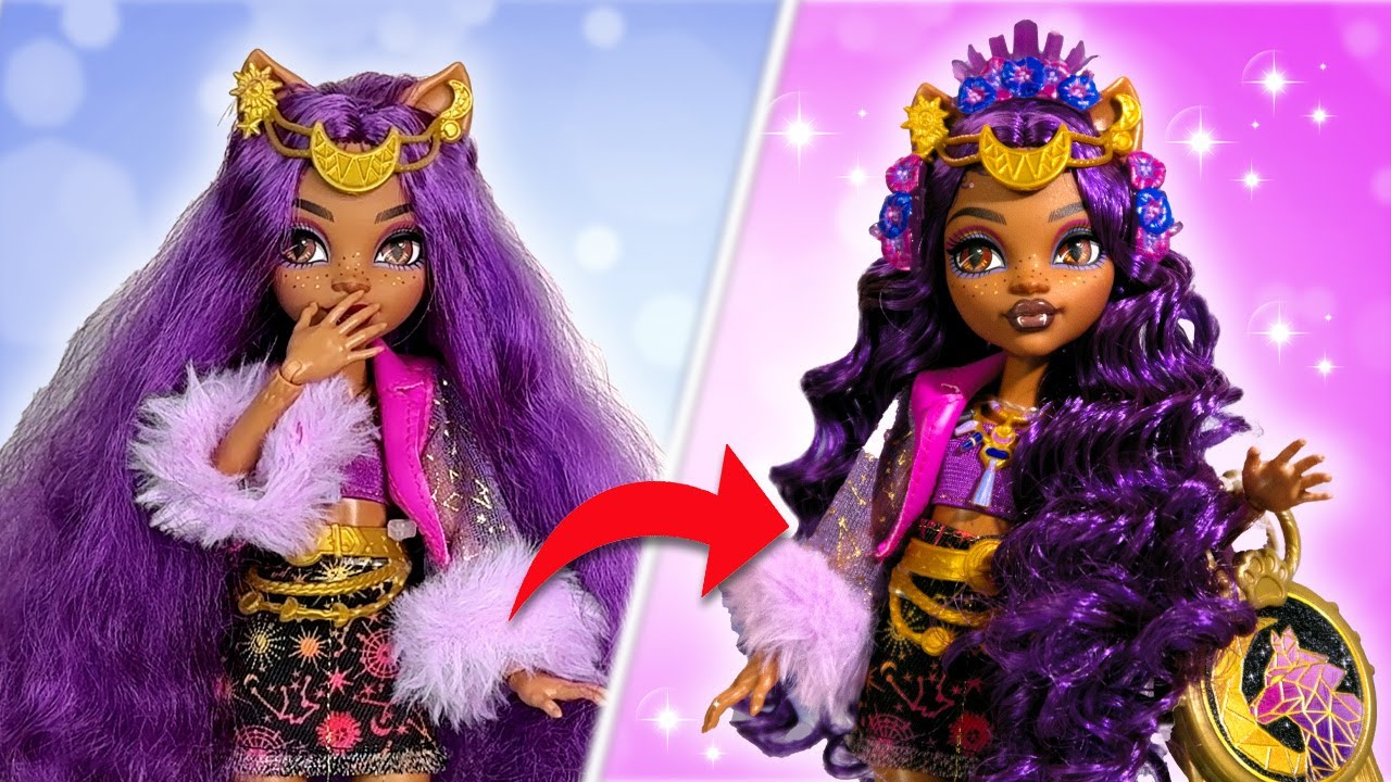 Freaky Frizz! How to Fix Curly Saran Hair | Monster High [Monster Fest] Clawdeen & Lagoona Restyle