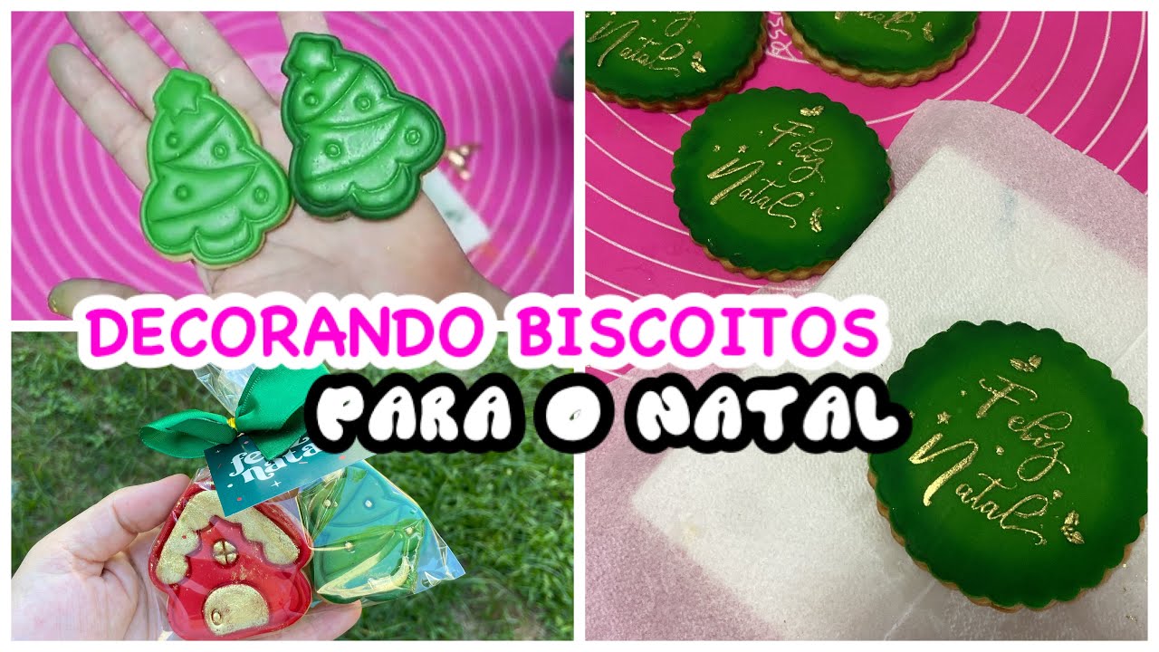 DECORANDO BISCOITOS COM PASTA DE LEITE EM PÓ PARA O NATAL - VLOG ROTINA DE ENCOMENDA