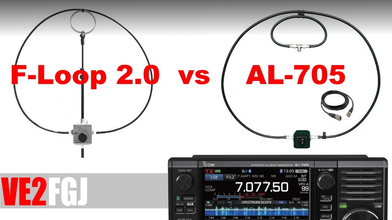 Chameleon F-Loop 2.0 / 3.0 vs AL-705 on WSPR with IC-705 Comparison