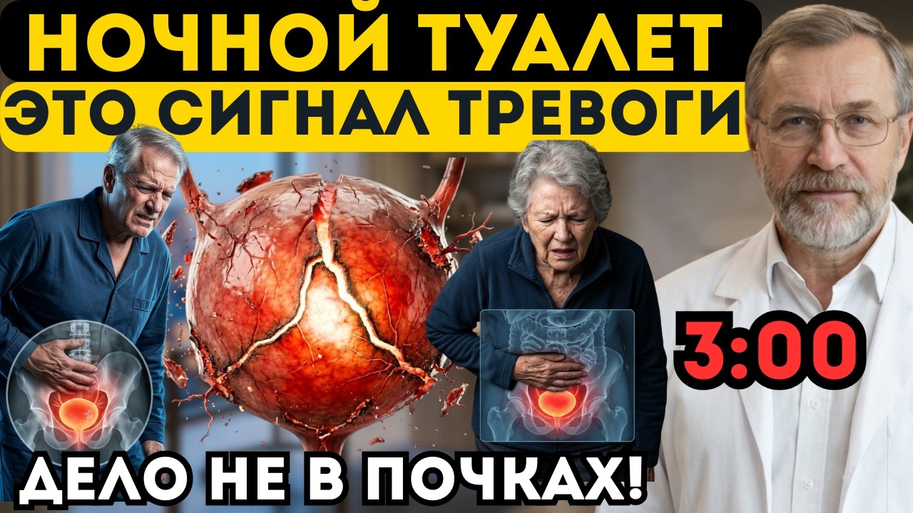 ВСТАЕТЕ НОЧЬЮ В ТУАЛЕТ? Это НЕ НОРМА, а СИГНАЛ тревоги.