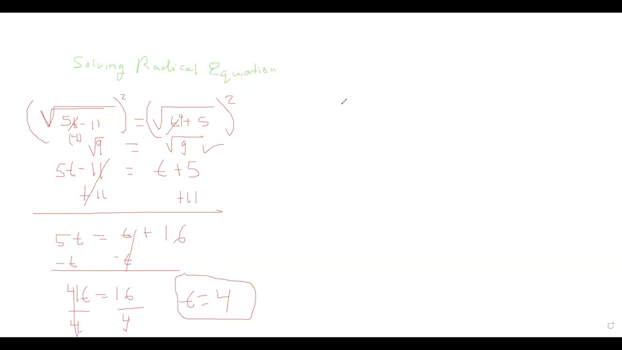 Solving Radical Equations