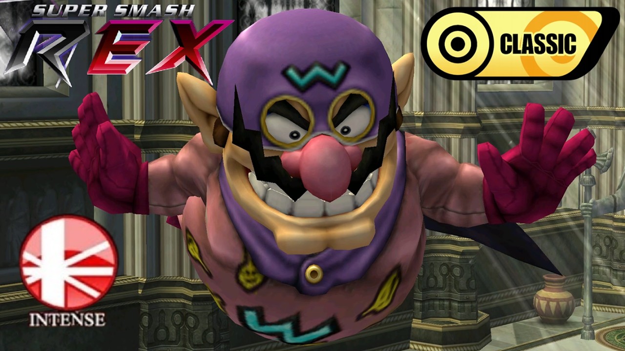 Super Smash REX Gameplay - Classic Mode with Wario Man (Intense)