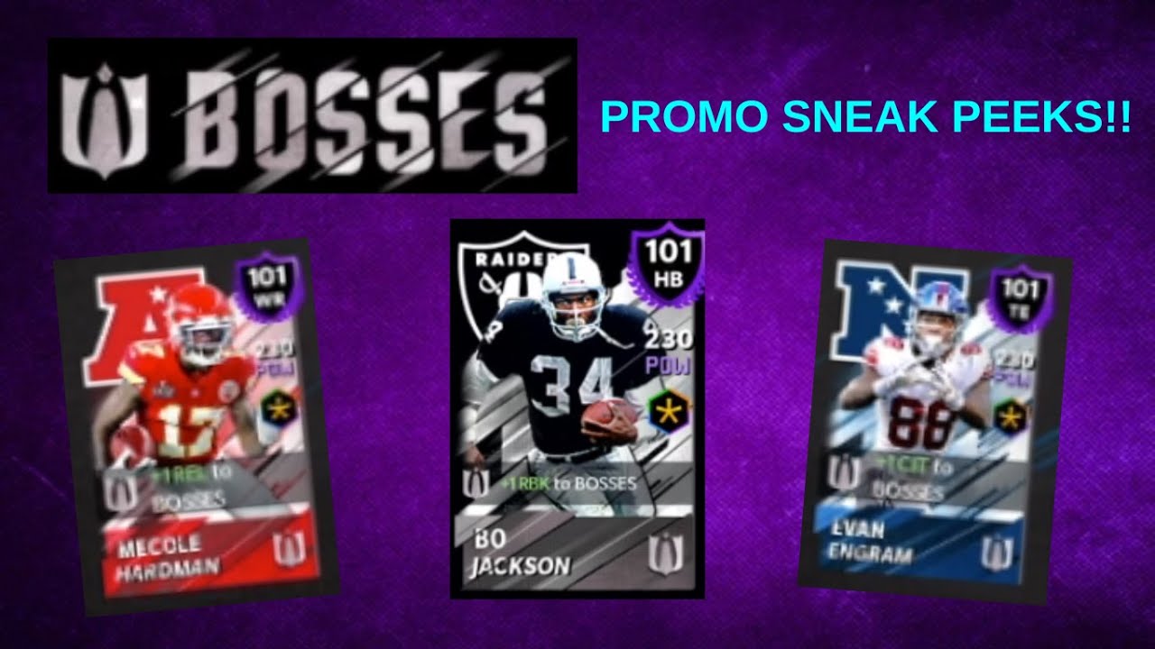BOSSES PROMO SNEAK PEEKS!! NEW MADDEN MOBILE 21 PROMO!!