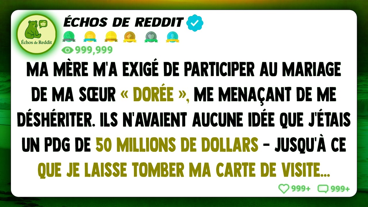 Ma mère m'a exigé d'assister au mariage de ma sœur 