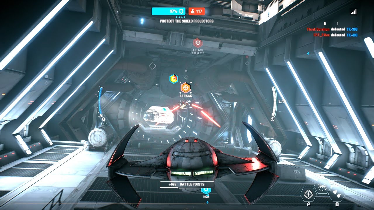 Starfighter Assault Gameplay - Fondor (Empire) Star Wars Battlefront II