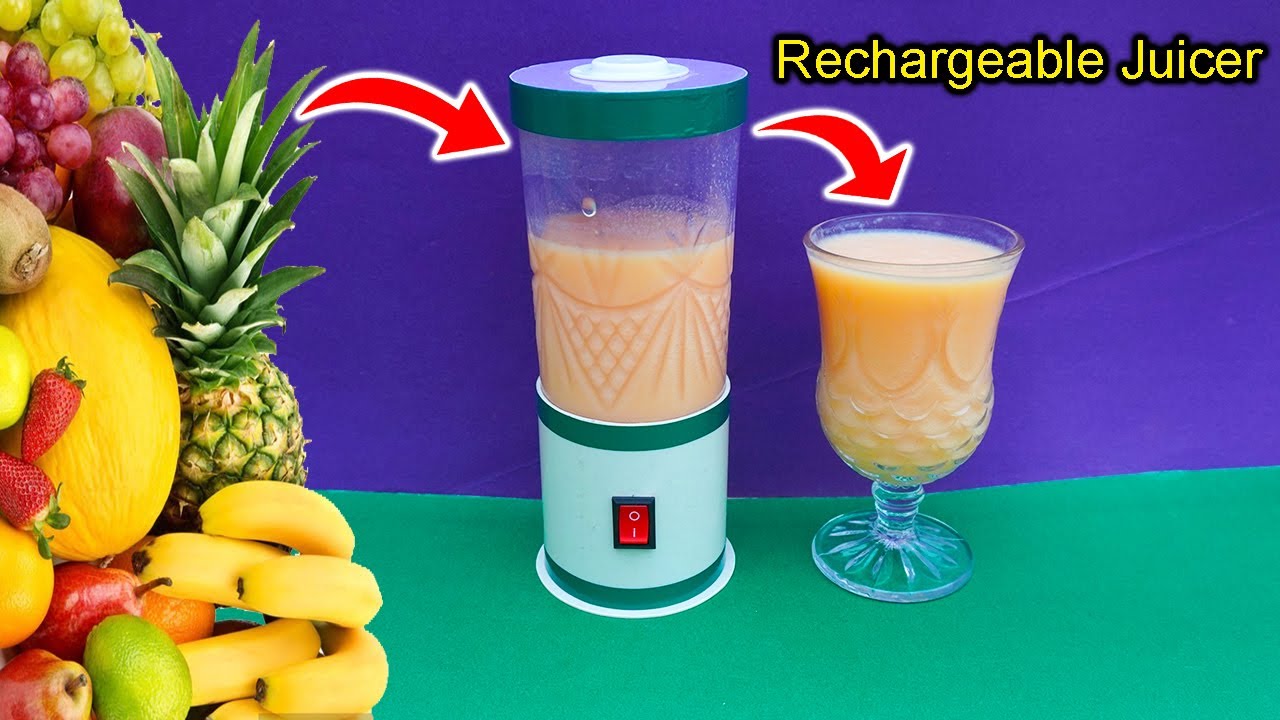 How To Make A Rechargeable Juicer Machine | Homemade Powerful Mini Blender Machine | Mixer Grinder