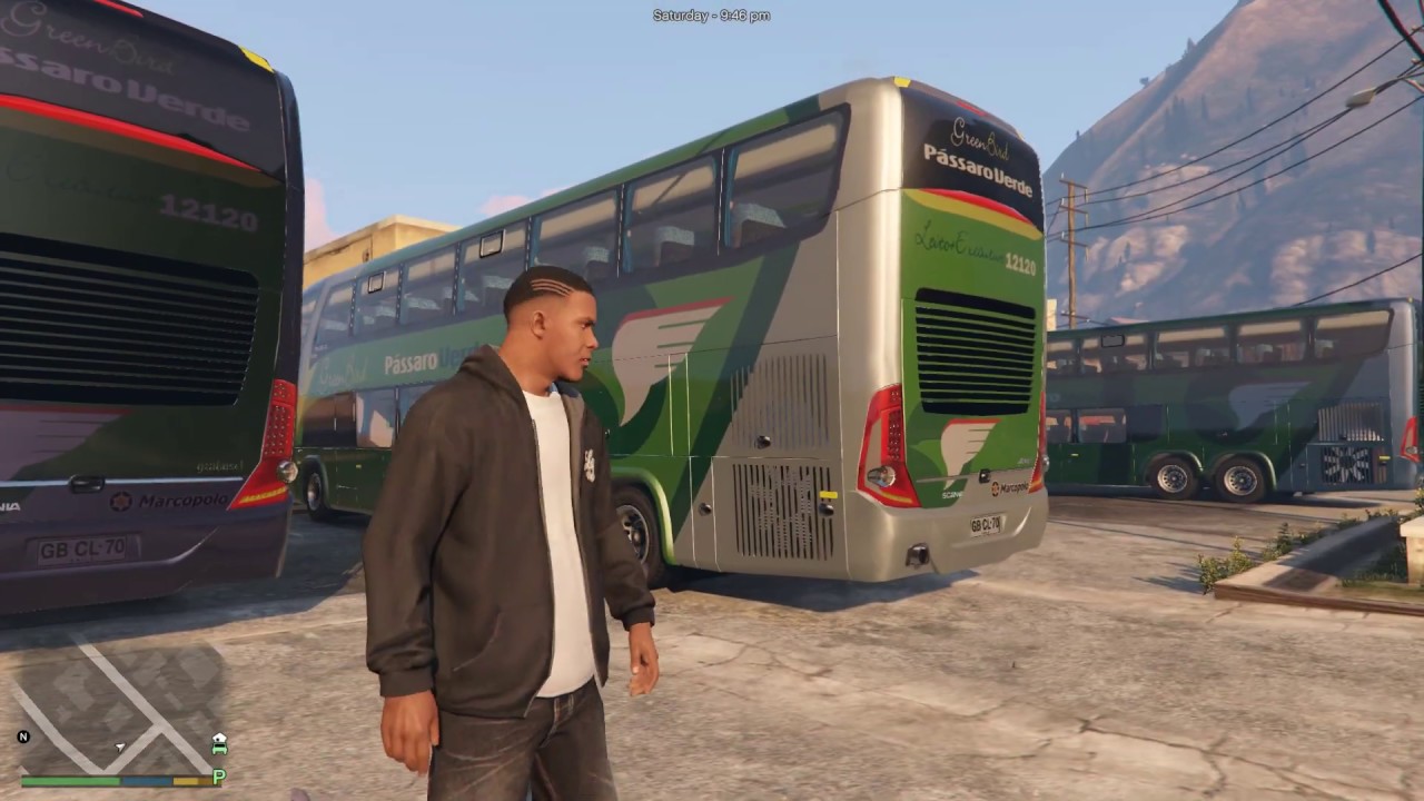 GTA V- bus driving / euro truck simulation mod
