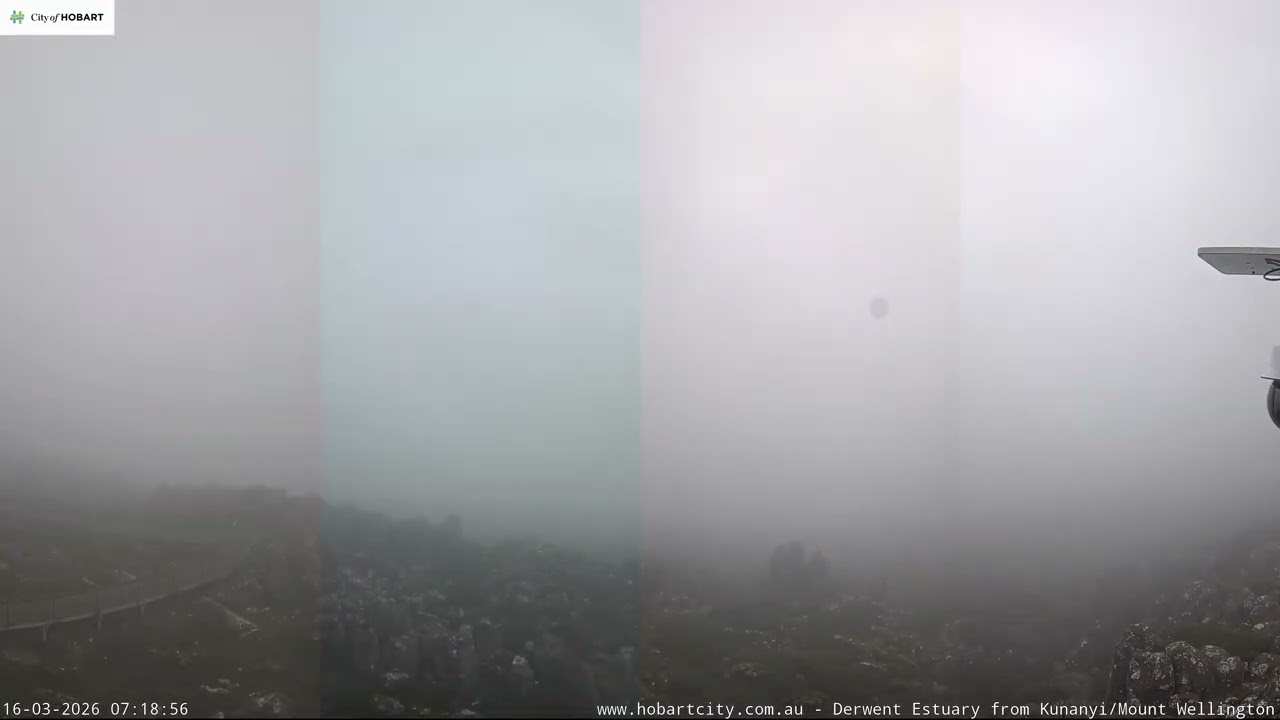 Hobart 🇦🇺 Mountain View Time Lapse ☁️ (Kunanyi / Mount Wellington) - March 16 2026