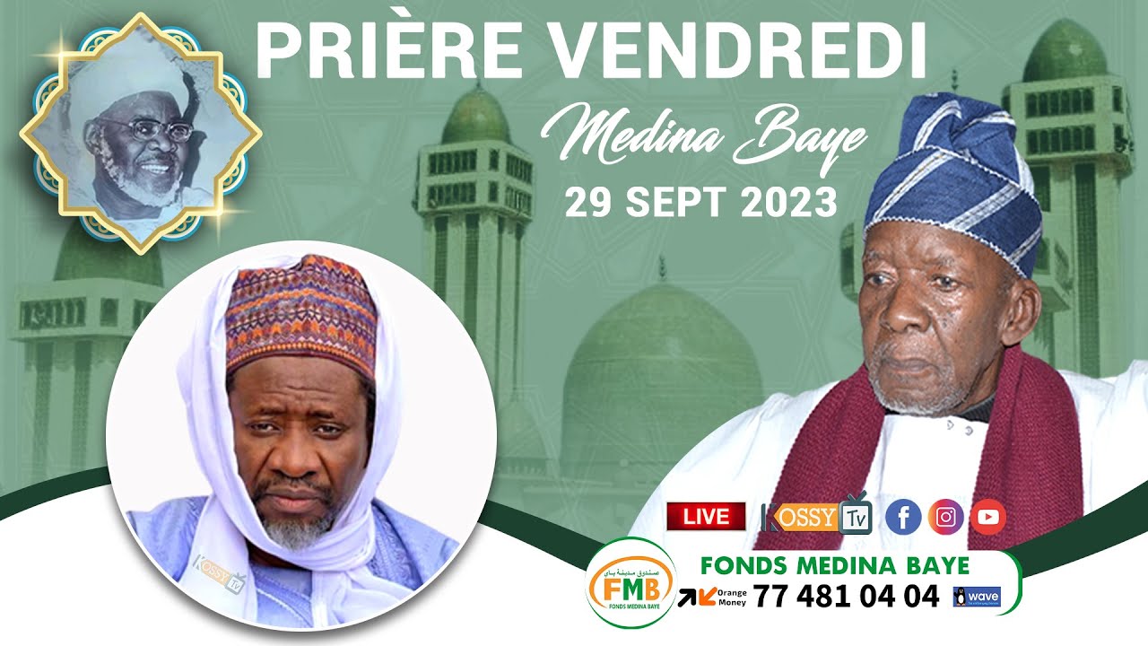 [🔴DIRECT] Prière Vendredi Ak Cheikh Mahy Aliou Cissé à Médina Baye le 29 septembre 2023