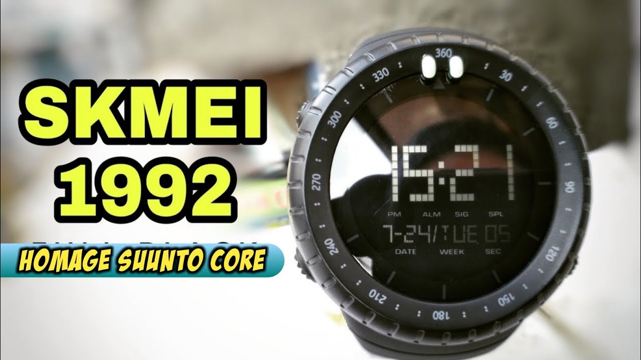 SKMEI 1992 Full Black 5$ - Review, Setup ( Indonesia )