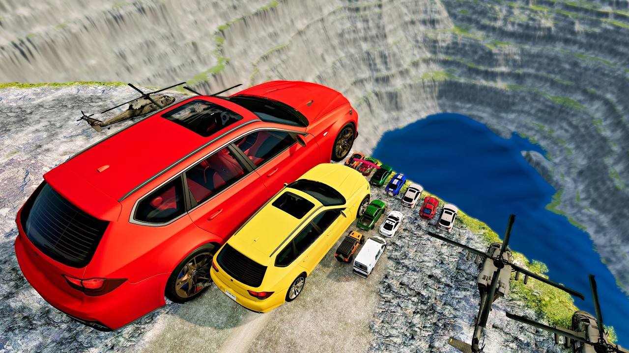 🚗💥 BIG vs SMALL Cars vs  Leap OF DEATH — Part 3 | INSANE BeamNG Crashes & Ultimate Destruction 💥🚗
