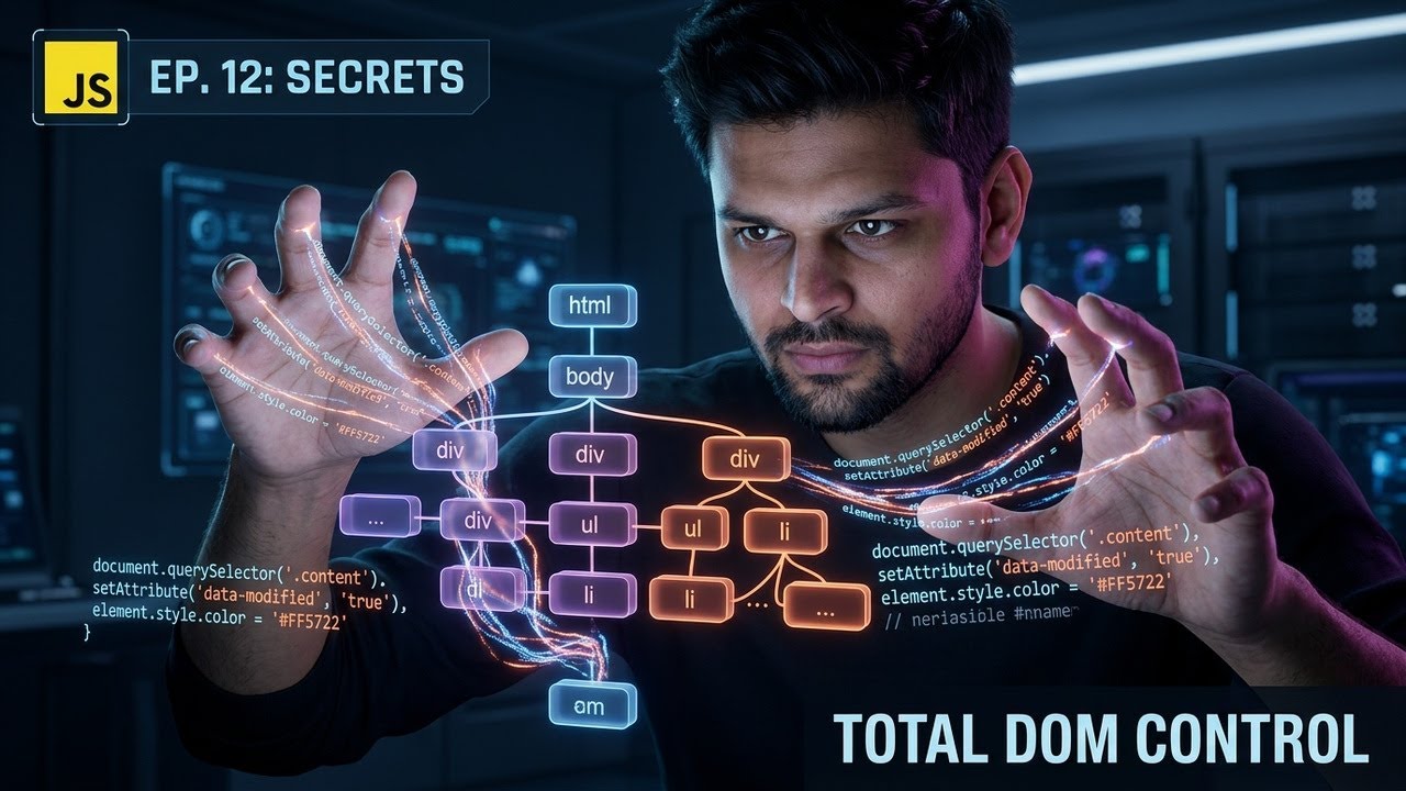 DOM Manipulation Secrets | How to Control HTML with JavaScript | EP 12