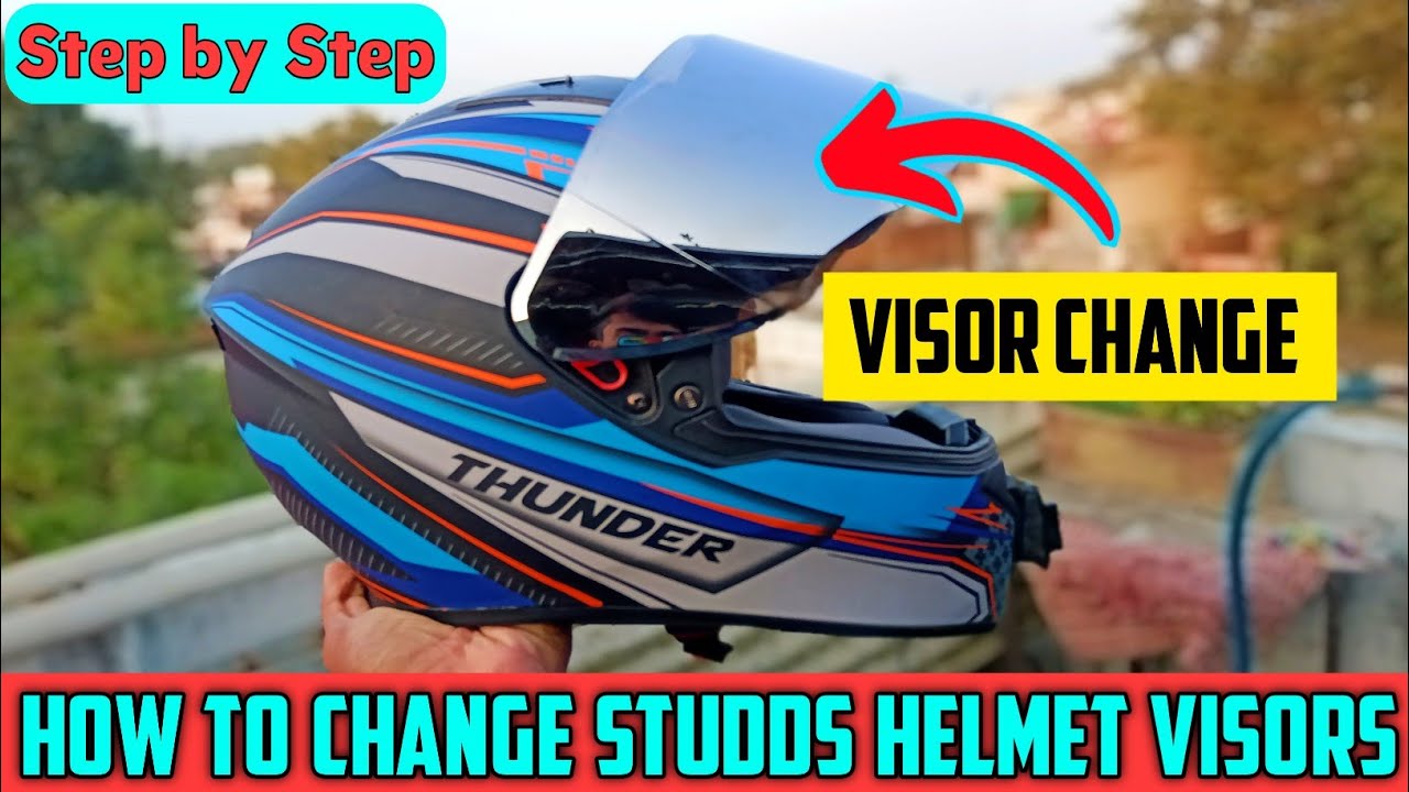 How to Change STUDDS Thunder Helmet Visors🔥Step by Step  #studdshelmet #visorchange