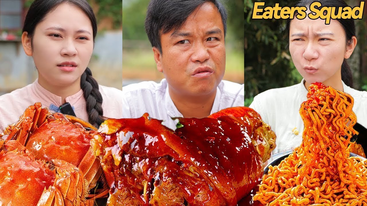 Red, yellow, or black hair! Which color do you choose_丨food blind box丨eating spicy