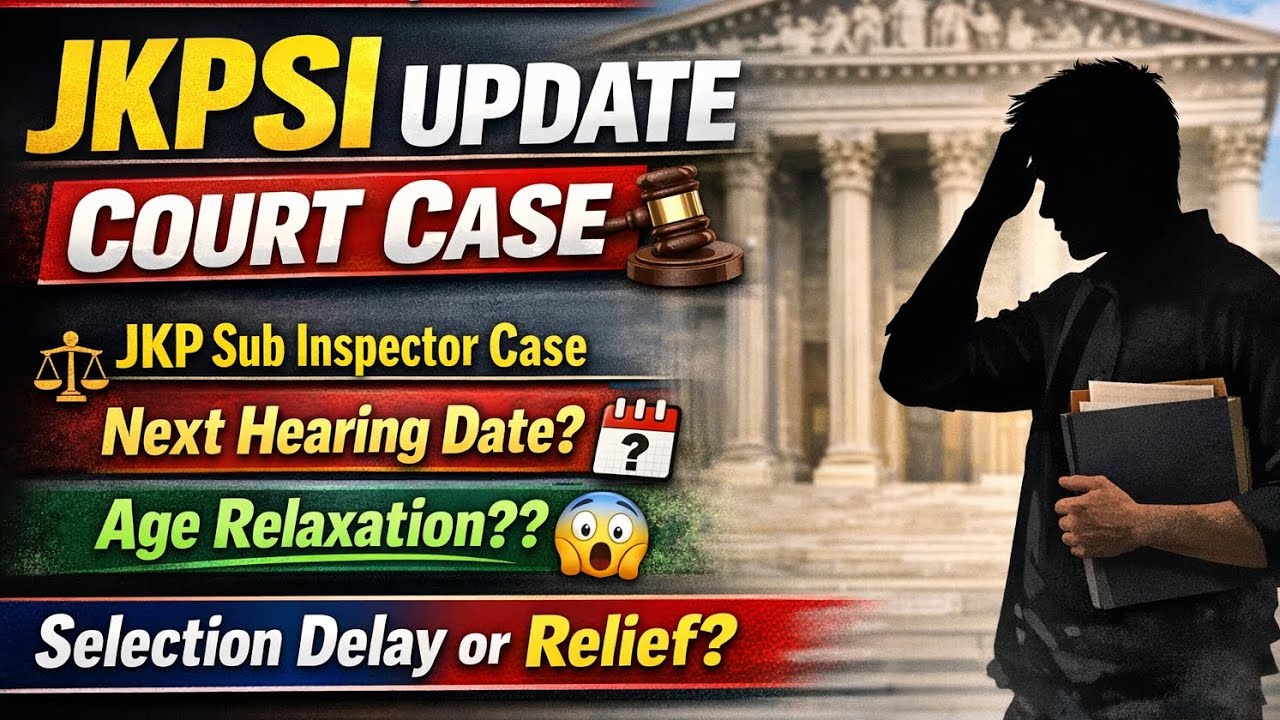 Big: Today's Jkssb Jkpsi Court case update// no disposed of// next hearing?// Exam on time? #jkpsi