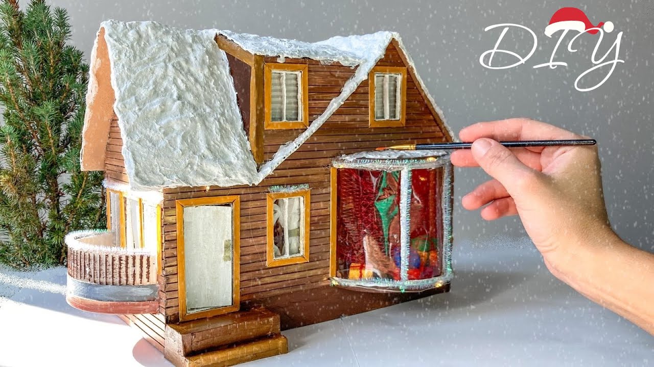 DIY Christmas House: Transform Cardboard into a Magical Holiday Decoration