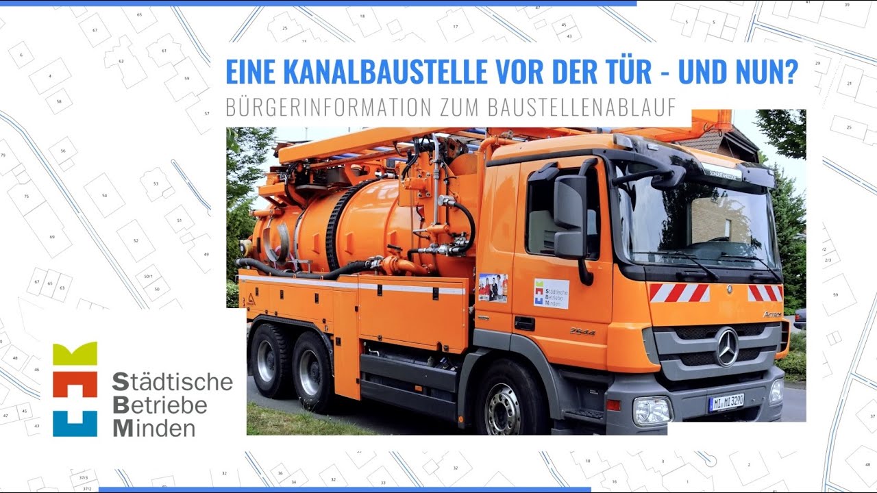 Eine Kanalbaustelle vor der Tür - Erklärfilm zum Baustellenablauf | Städtische Betriebe Minden