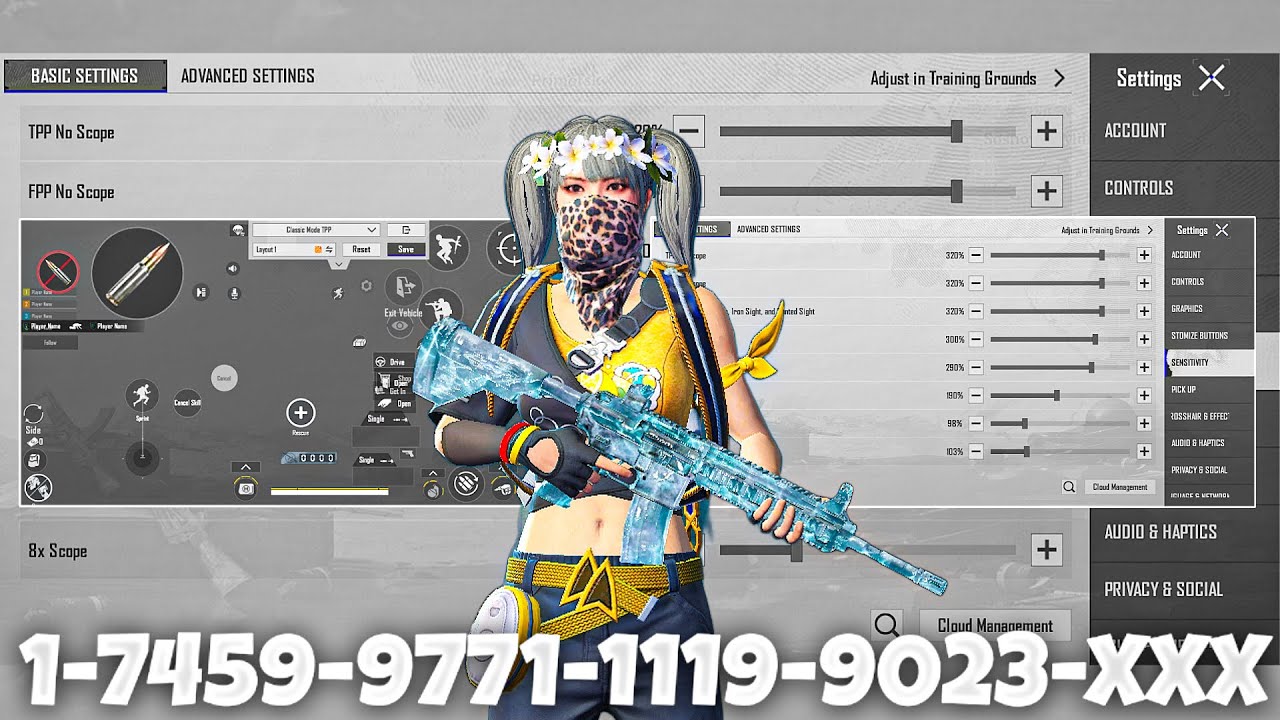 NEW UPDATE 4.3🔥BEST SENSITIVITY CODE + CONTROL SETTINGS BGMI/PUBG MOBILE