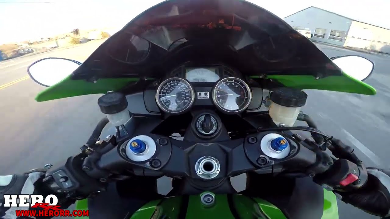 Первая поездка на ZX14R (175 миль в час)
