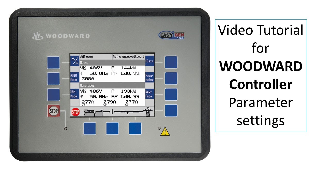 Woodward Controller Video Tutorial for Critical Parameter Settings for DG Set
