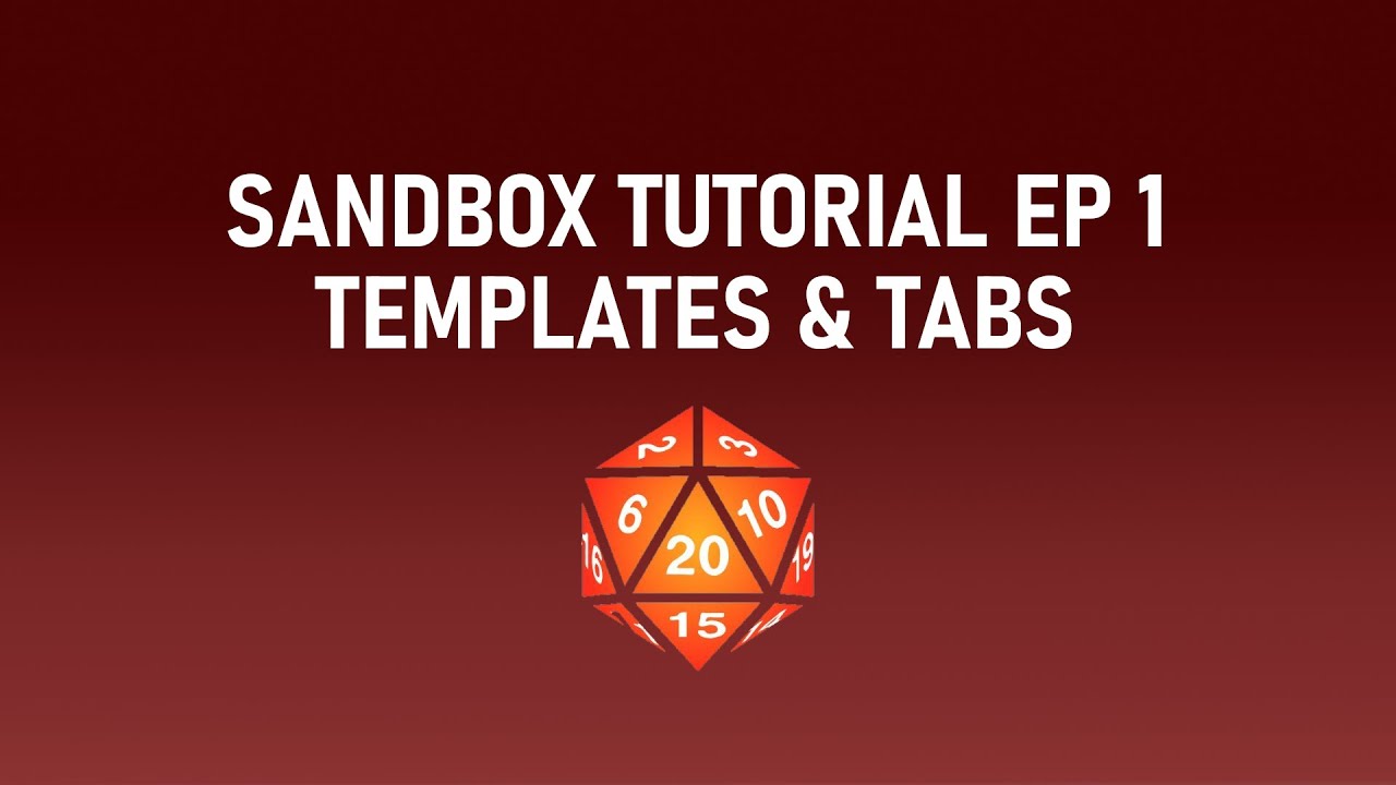 Sandbox for Foundry VTT (1) - Templates & Tabs