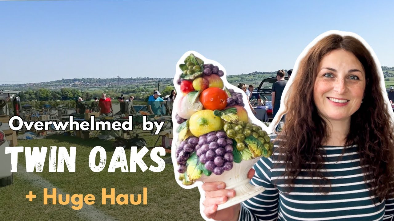 Is this the BEST SATURDAY CAR BOOT for vintage? Twin Oaks haul | Thrift with me UK