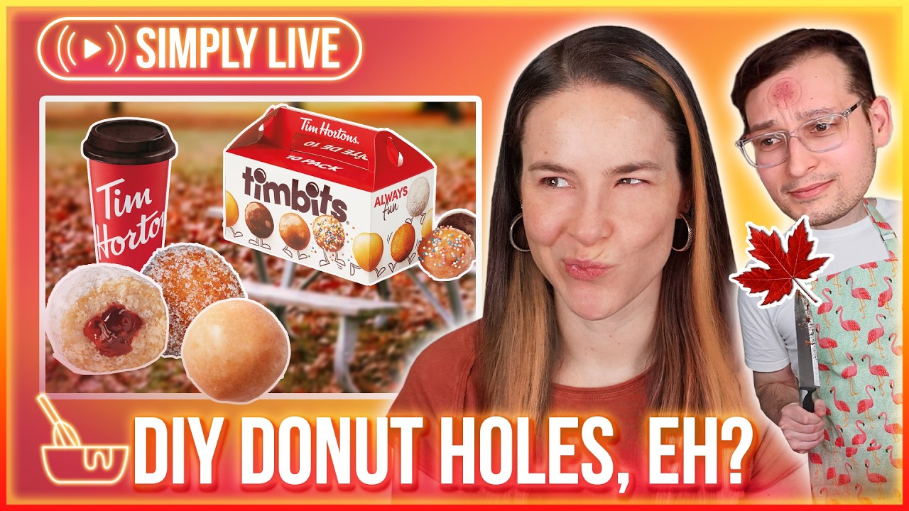 Making Canadian Timbits aka. Donut Munchkins In My Air Fryer 🔥 🔴LIVE - Simplybakelogical