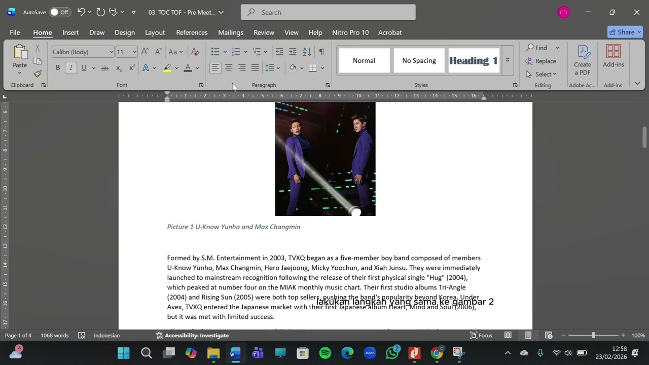 Cara membuat Table of content dan table of figure di Word