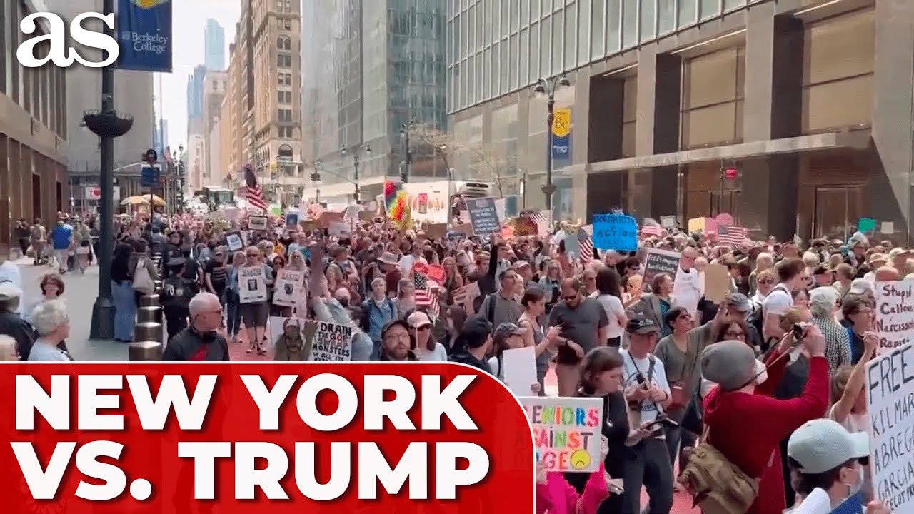 Defiant crowds FLOOD NYC streets in PROTEST against TRUMP ADMINISTRATION