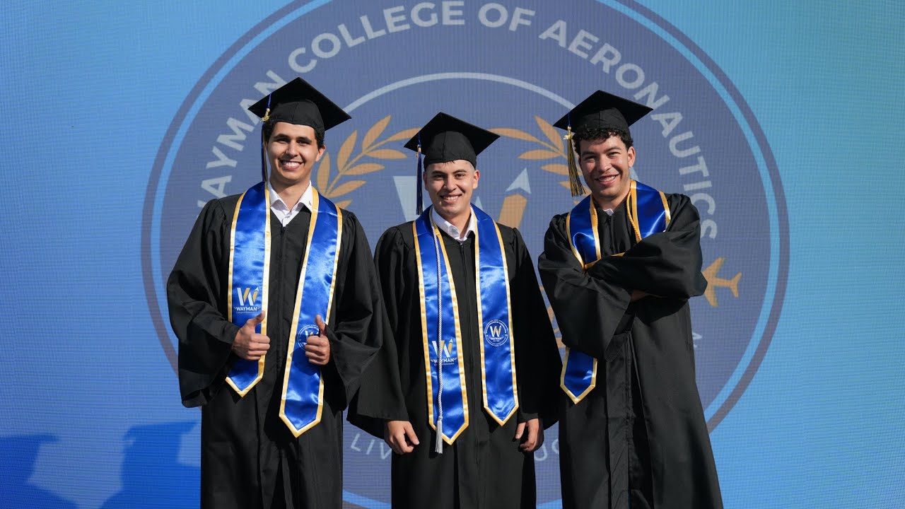 Graduation day at Wayman College of Aeronautics. ✈️🎓Your aviation journey starts here.