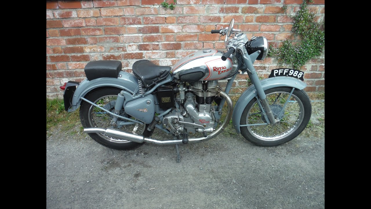 Royal Enfield 350 Bullet G2 1951 test ride after drilling through baffle in restrictive silencer.