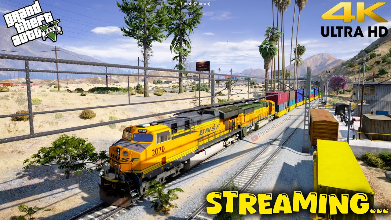 Epic GTA V Train Mods! BNSF, Western Pacific & Santa Fe Freight Action | GTA 5 Train Journey