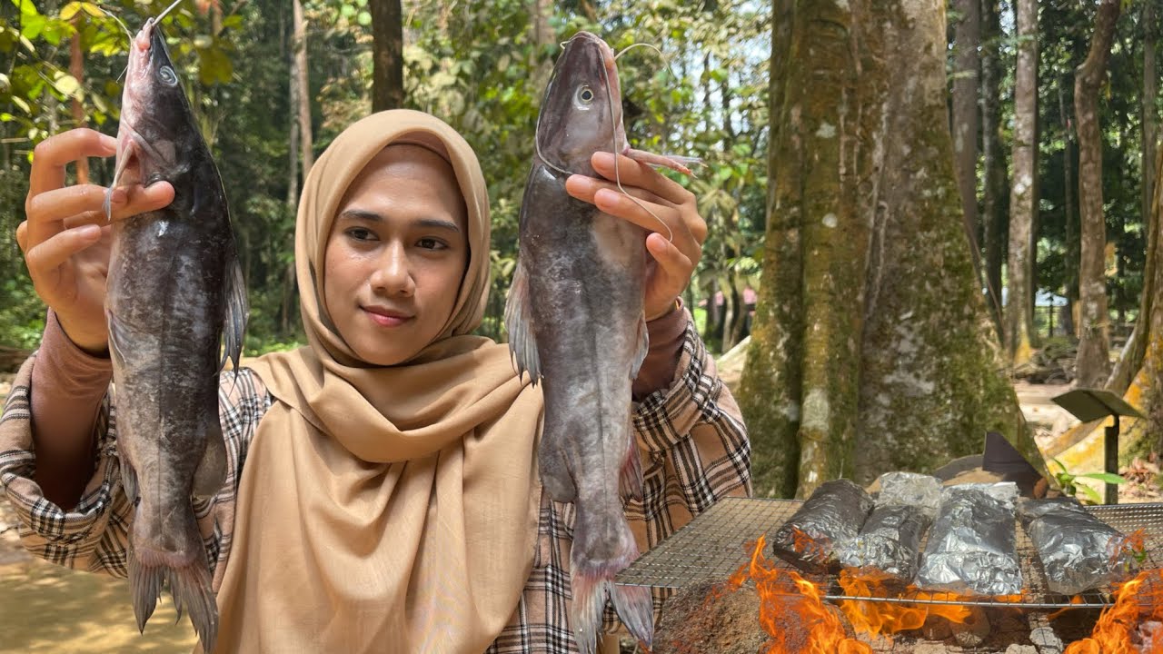PAIS BAUNG TEMPOYAK PETAI | Sedap terlajak‼️ Grilled Fish in Foil ,Malaysian Cooking Village