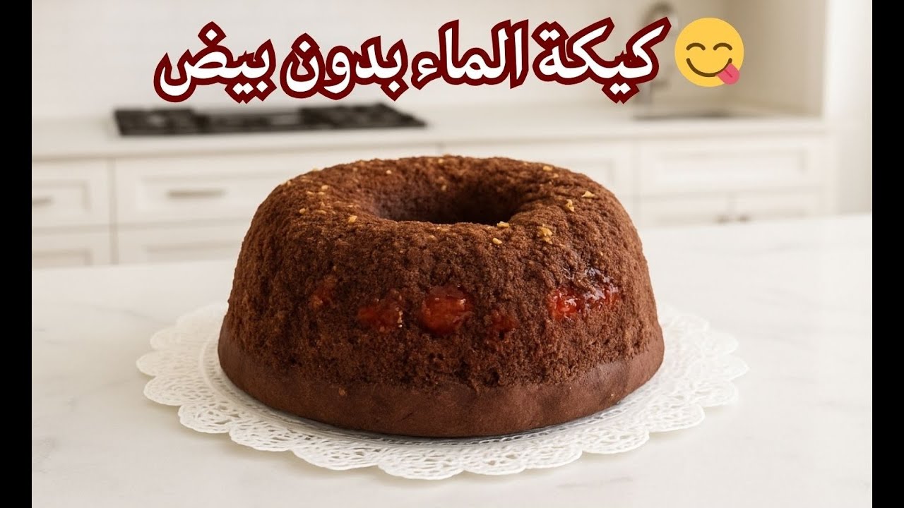 كيكة الشوكولاتة بالماء فقط 🍫 بدون بيض ولا حليب! سهلة وناجحة 100%