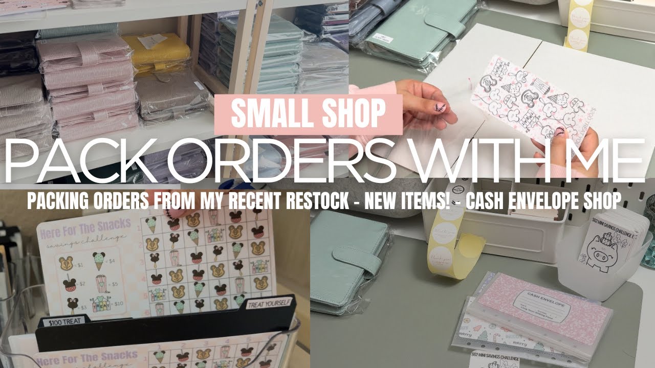 Small Shop Pack Orders With Me | Packing Orders From My Recent Restock | Cash Envelope Shop | Ep. 5