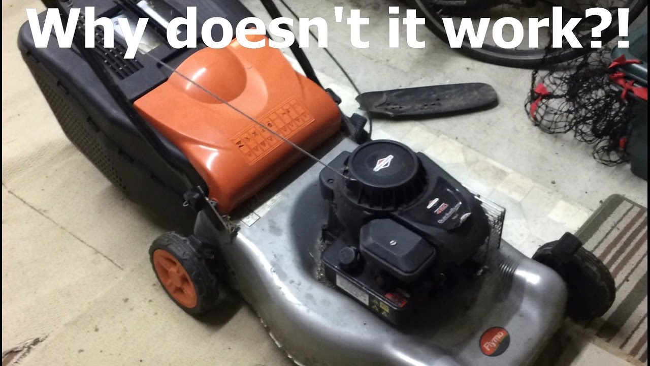 Briggs and Stratton Flymo Petrol Lawnmower Repair - Part 1