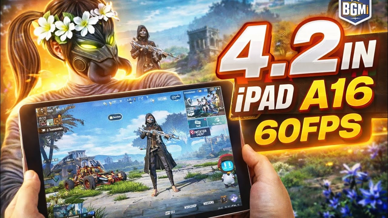BGMI 4.2 on iPad A16🔥 – Stable 60FPS or Just Hype?🤔