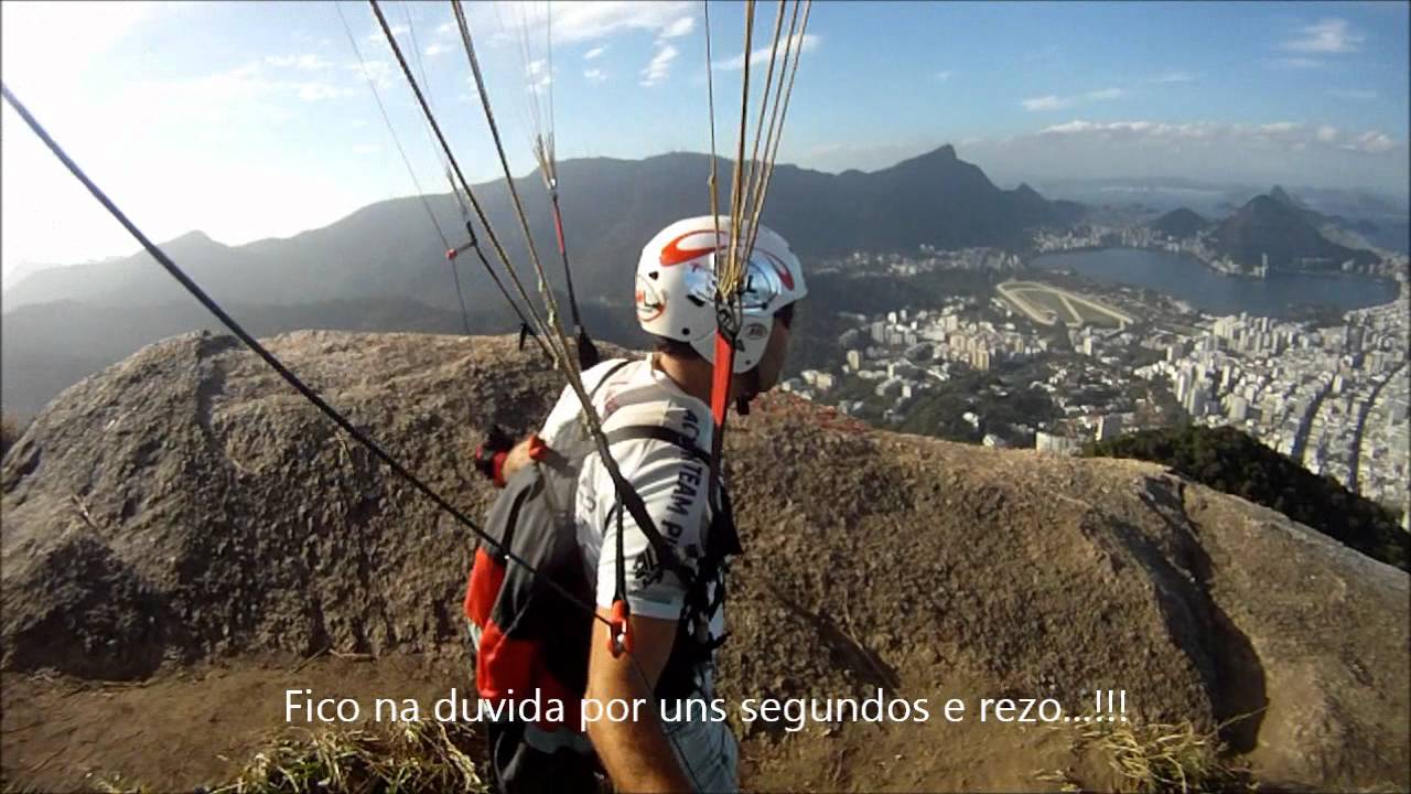 Primeiro voo de speedfly feito no Morro Dois Irmãos no Rio de Janeiro DFLY