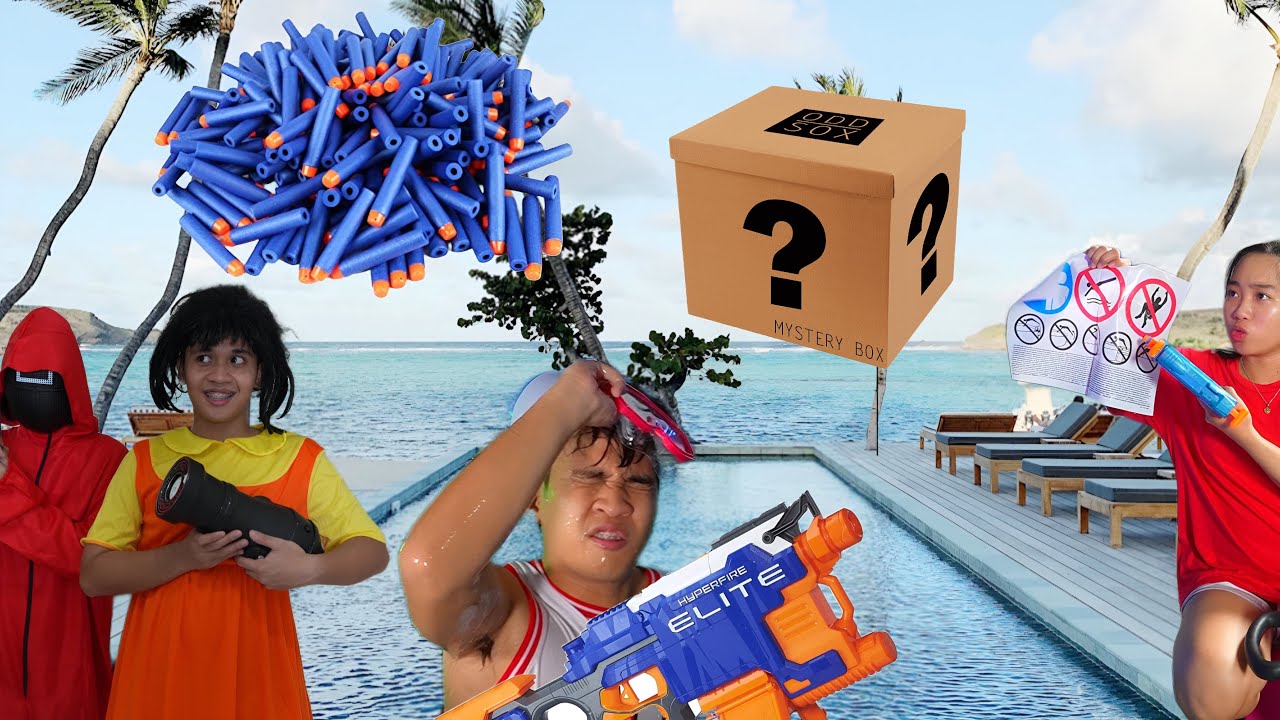 Barilan/Nerf War: Team JePat vs Team Squid Game (Jepoy Vlog)