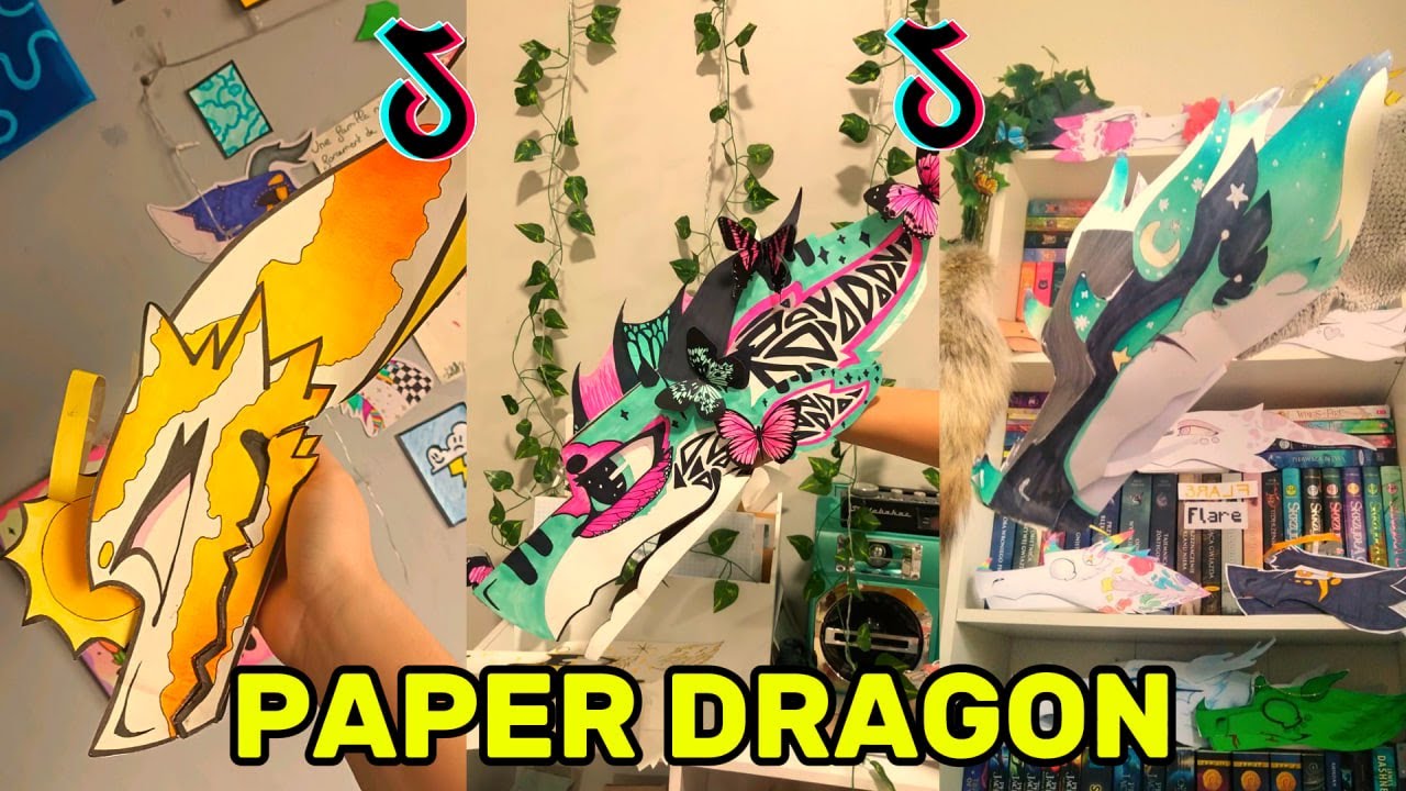 Cute Paper Dragon 🐉 Easy DIY Puppet ✂️💖