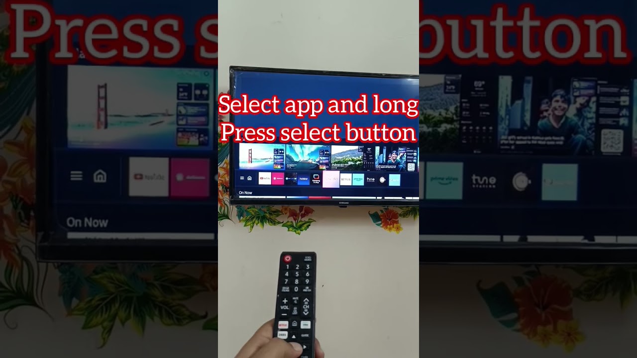 remove apps from home screen in samsung smart tv #shorts